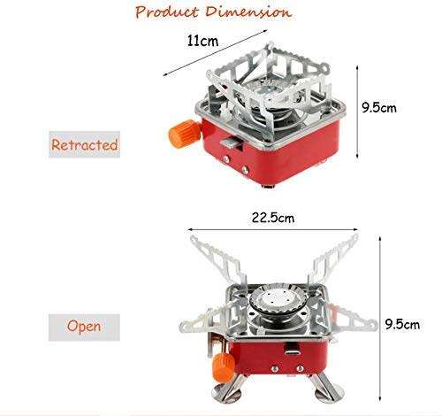 Super Convenient Gas Stove Camping Stove Square Gas Butane Burner Camping Picnic Folding Stove