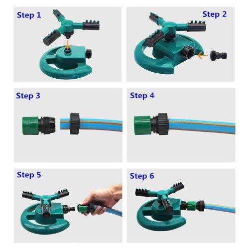 360° Rotating Lawn Sprinkler Garden Sprinkler Head Automatic Sprinkler