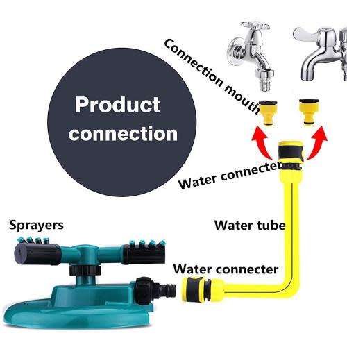 360° Rotating Lawn Sprinkler Garden Sprinkler Head Automatic Sprinkler
