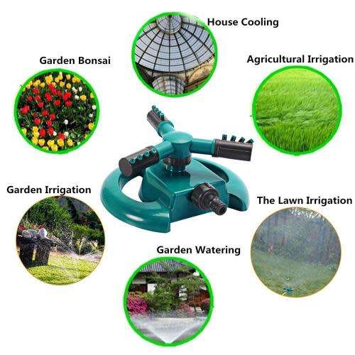 360° Rotating Lawn Sprinkler Garden Sprinkler Head Automatic Sprinkler