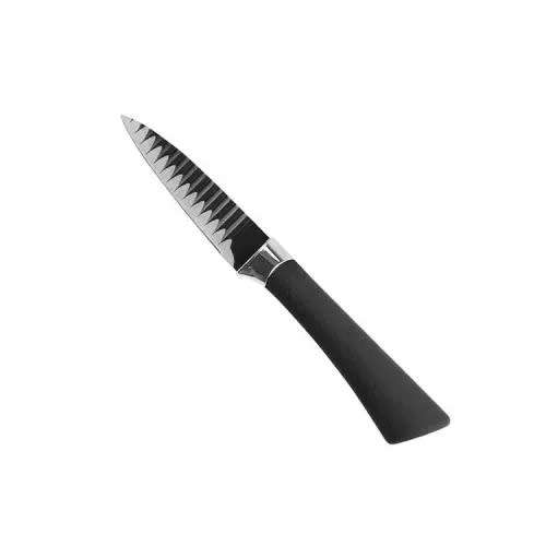 Super Useful Black Corrugated Non-Stick 6-Piece Everyday Sharp Knives Stainless Steel Kitchen Knives