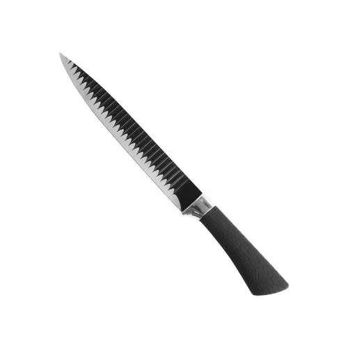 Super Useful Black Corrugated Non-Stick 6-Piece Everyday Sharp Knives Stainless Steel Kitchen Knives