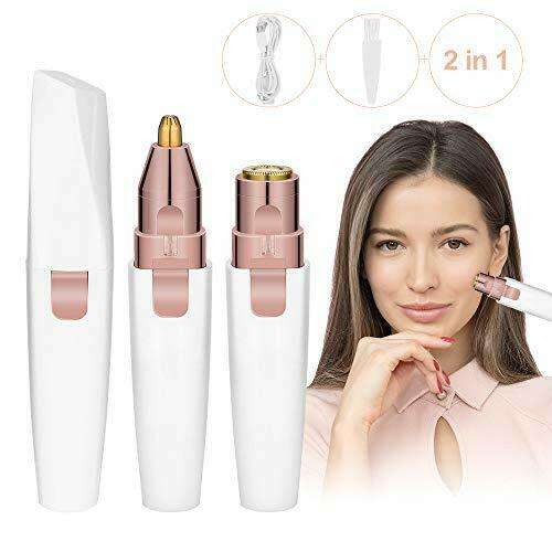 Convenient Women`s 2-In-1 Battery Powered Eyebrow Trimmer Shaver