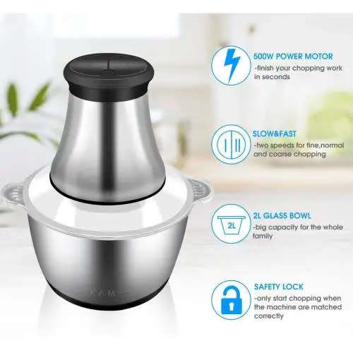 Super Convenient Food Processor Electric Chopper 2L