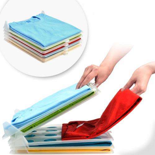10-Piece Interlocking Plastic Storage Travel T-Shirt Organizing System