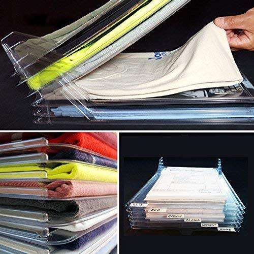 10-Piece Interlocking Plastic Storage Travel T-Shirt Organizing System