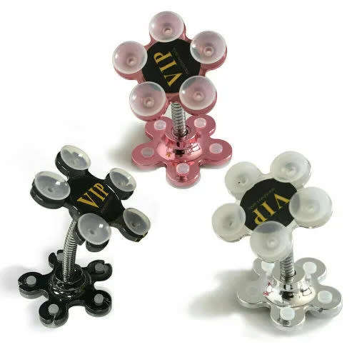 New Magic Suction Cup Mobile Phone Desktop Holder Car Holder 360° (Random Color)