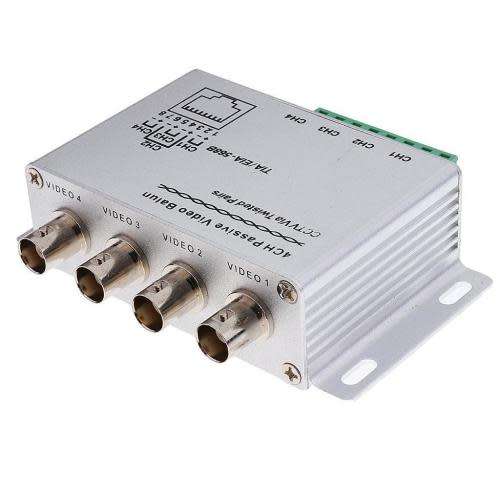 4 Channel Cctv Via Twisted Pair Passive Video Balun Transceiver