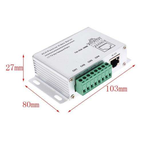4 Channel Cctv Via Twisted Pair Passive Video Balun Transceiver