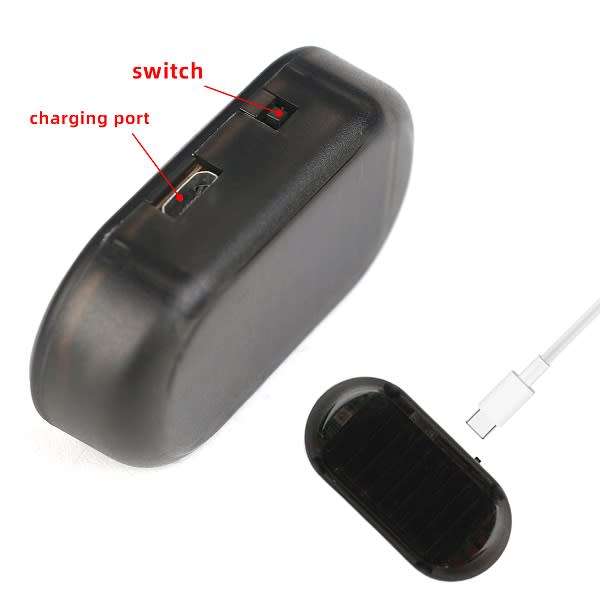 Red Anti-Theft Alarm Rechargeable Solar Warning Light
