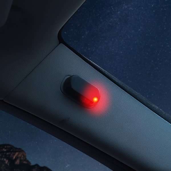 Red Anti-Theft Alarm Rechargeable Solar Warning Light