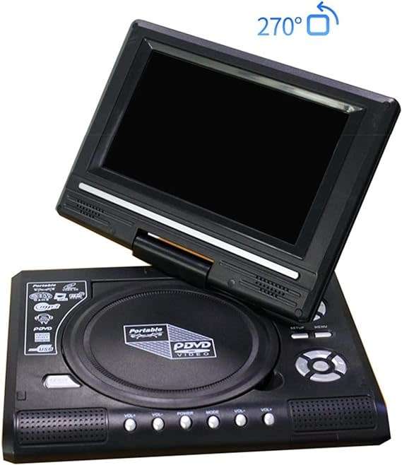 Super Easy To Use Portable Dvd Player 270 Degree Rotating Screen Travel Mini Dvd Player Plug Hd Vide