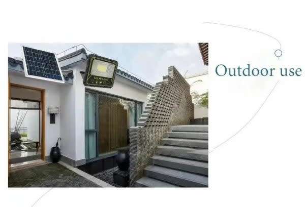 Solar Powered Led Floodlight With Solar Panel And Remote Control 500W