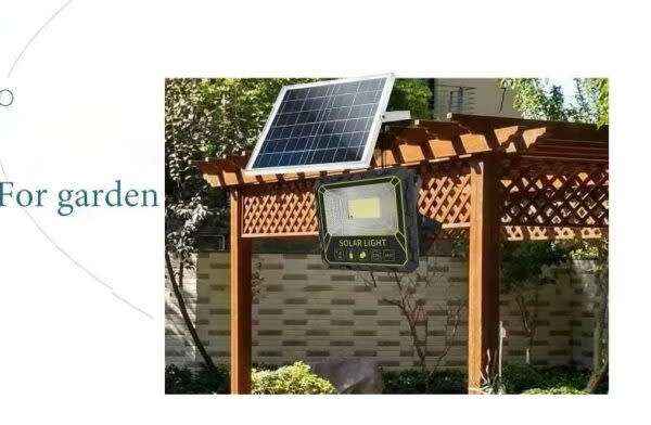 Solar Powered Led Floodlight With Solar Panel And Remote Control 500W
