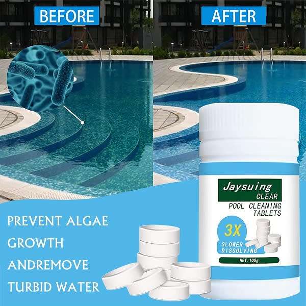 Easy-To-Use Pool Cleaning Tablets That Dissolve Slowly