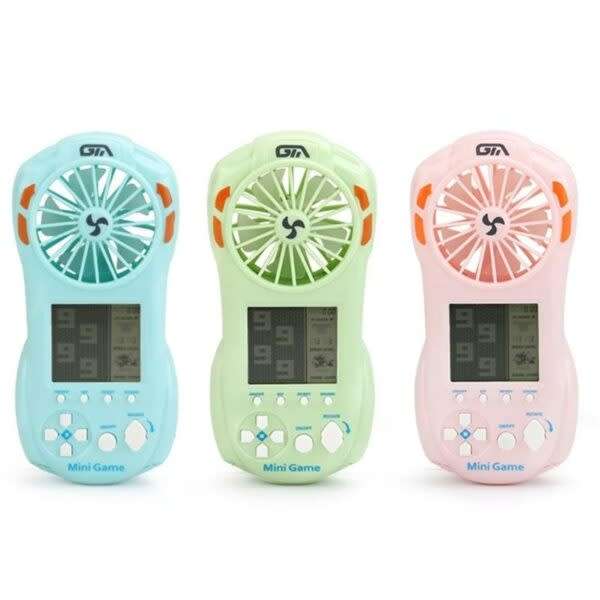 Fun Mini Handheld Fan Game Electric Fan Casual Fan With Electrified Game Screen (Random Color)