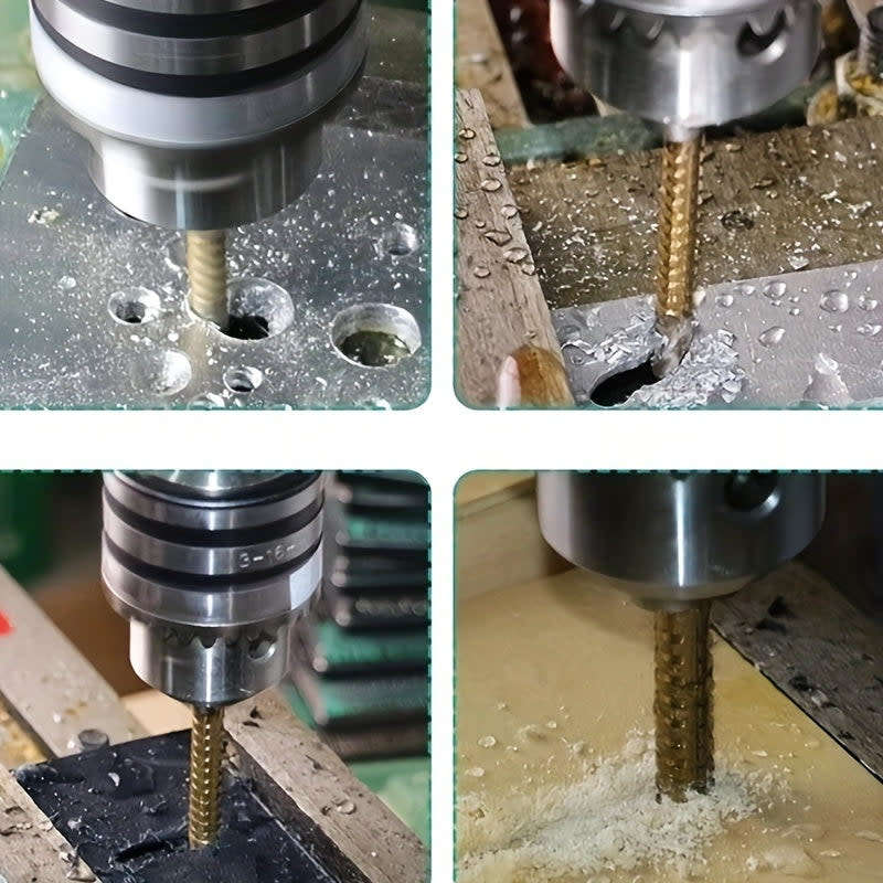 6-Piece Set Titanium Alloy Rivet High-Speed In And Out Hole Electric Drill Punching Metal Drilling