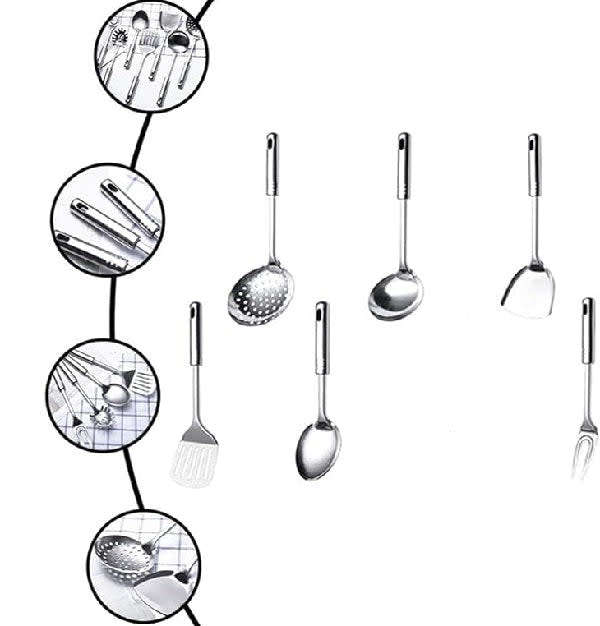 Stainless Steel Kitchen Tool Set 7 Pieces