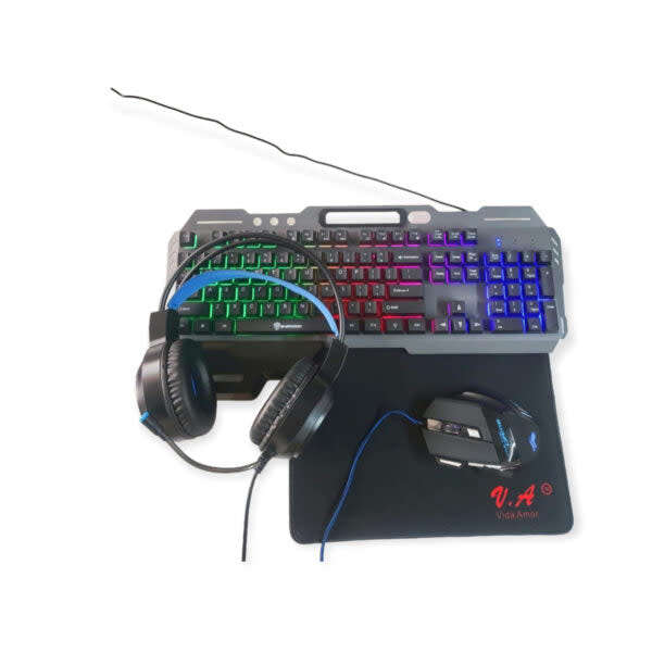 Keyboard & Mouse Bundles HighLooking 4In1 Gaming Rgb Set Wired
