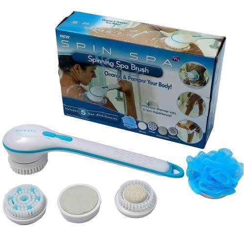 Portable multifunctional bath rotating shower brush
