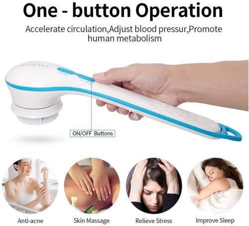 Portable multifunctional bath rotating shower brush