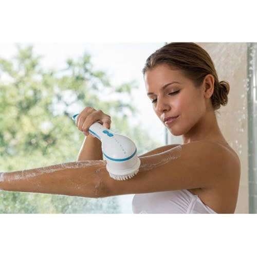 Portable multifunctional bath rotating shower brush