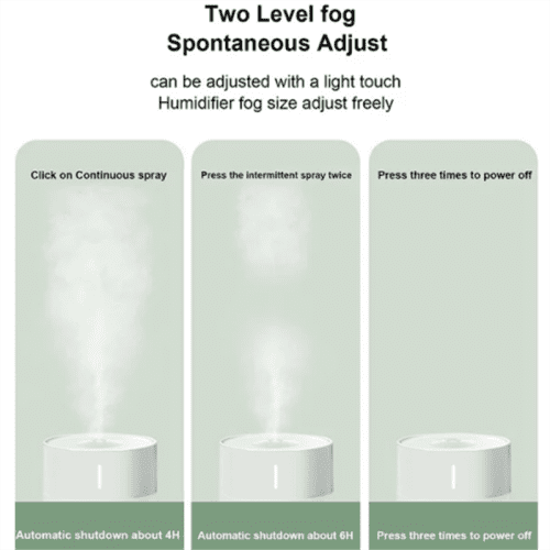 Mini Humidifier With Led Light 260ml (Random Color)