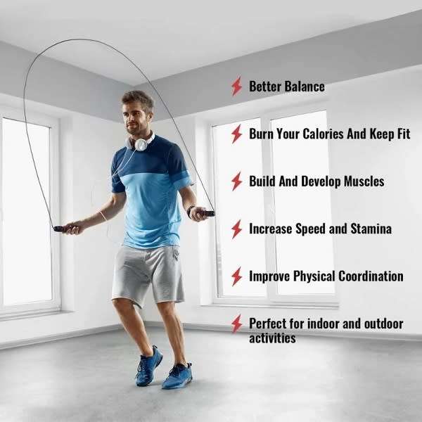 Safe And Convenient Speed Skipping Wire Rope Fitness Equipment