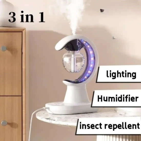 Multifunctional 3 In 1 Mosquito Repellent With Air Humidifier And Color Night Light