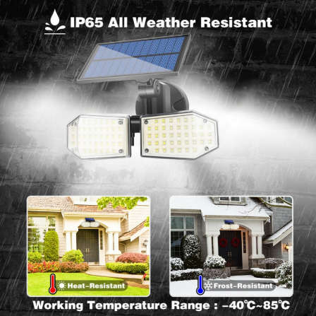 Portable Solar Light Outdoor Solar Light Pir Motion Sensor 70Led