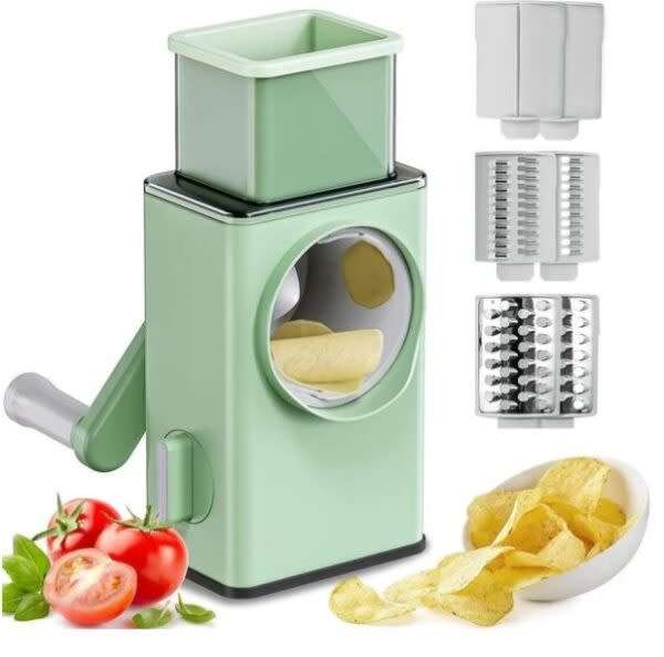 Home Portable Manual Rotary Cheese Grater, Vegetable Slicer