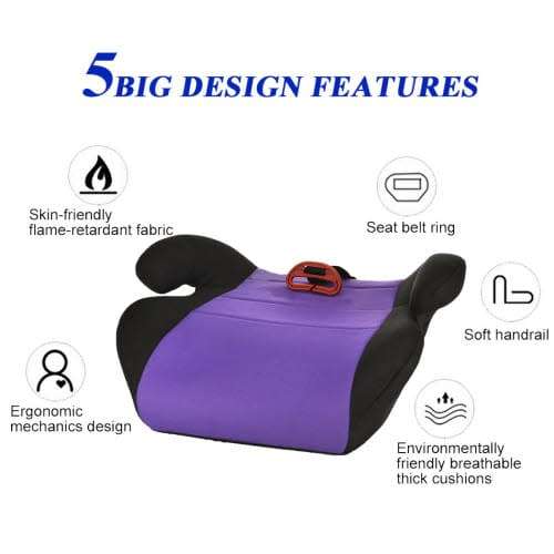 Non-Slip Portable Car Booster Seat Travel Mat For Kids Ages 6-12