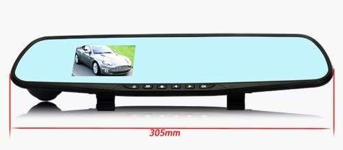 Hd Portable Car Dvr Video Recorder Rearview Mirror Driving Recorder 120 Degree Angle Vehicle Dual Le