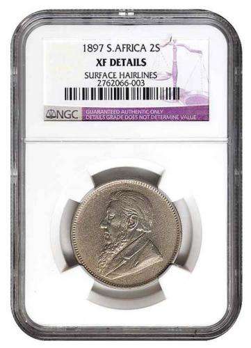 1897 SOUTH AFRICA 2.5 Shillings XF DETAILS GRADED by NGC