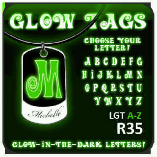 DOG TAGS GLOW IN DARK