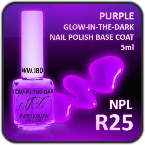 PURPLE GLOW IN THE DARK NAIL POLISH