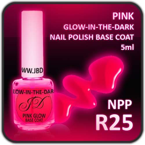 PINK Glow in the dark nail polish