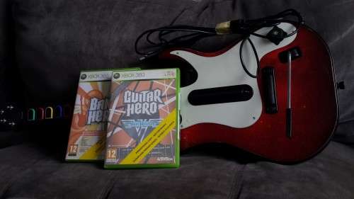 Band Hero + Guitar Hero Van Halen + Guitar Wired  XBOX 360