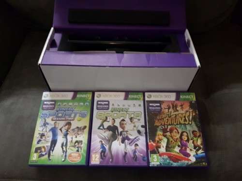 Xbox 360 Kinect Sensor + 3 Games