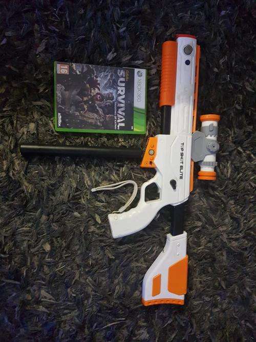 Top Shot Elite Gun + Sensor + Survival Game XBOX 360