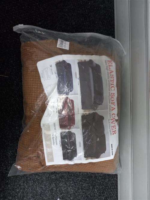 Single elastic coach cover - Brown 90cm