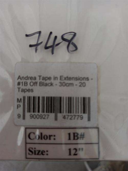 Andrea tape in extensios off black 30cm 20 tapes
