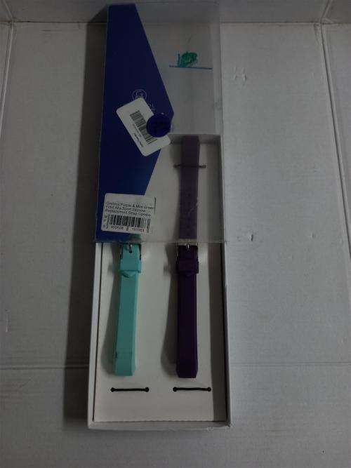 Gretmol Purple and Mint Green fitbit Alta sport silicone replacement strap combo