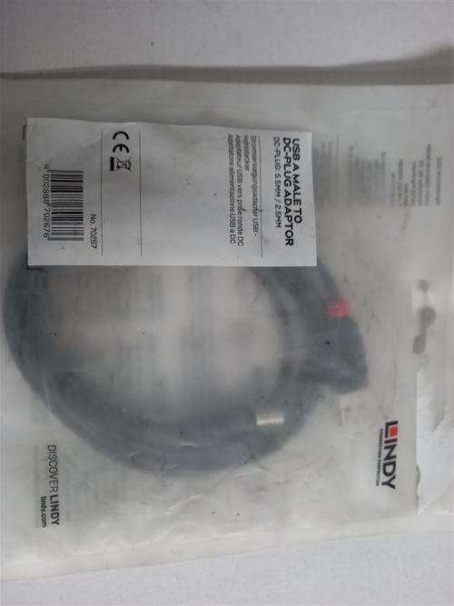 Lindy USB A male to DC Plug Adapter (5.5 / 2.5mm)