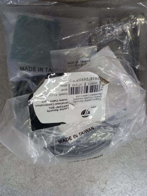 Targus laptop security defcon double headed serialised cable lock