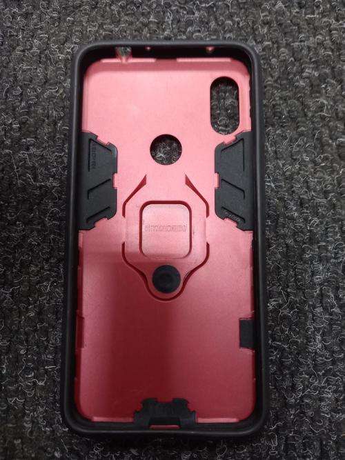 Xiaomi Redmi Note 6 / Note 6 Pro 2 in 1 Armour Series PC + TPU Protective Case with Ring Holder(Wine