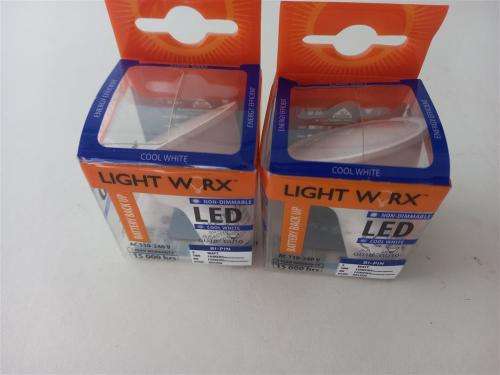 2 x Light worx GU10 Battery back up LED