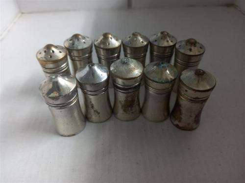 Vintage Silver Plate Salt & Pepper Shaker (6 x Pepper & 5 x Salt)
