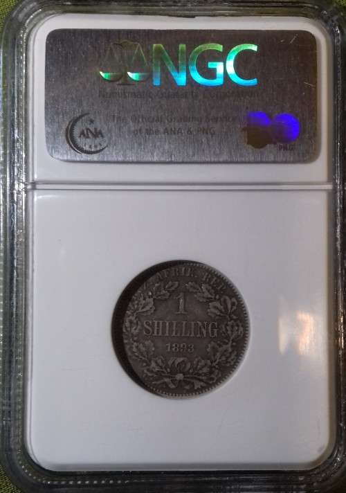 1893 ZAR 1 SHILLING VF25