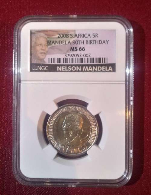 2008 Mandela R5 MS66 with Consecutive NGC Numbers